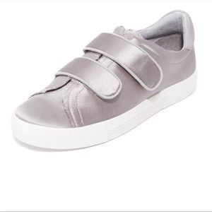 Joie “Diata” Satin Sneakers in Smoke Gray | Size EU 36.5